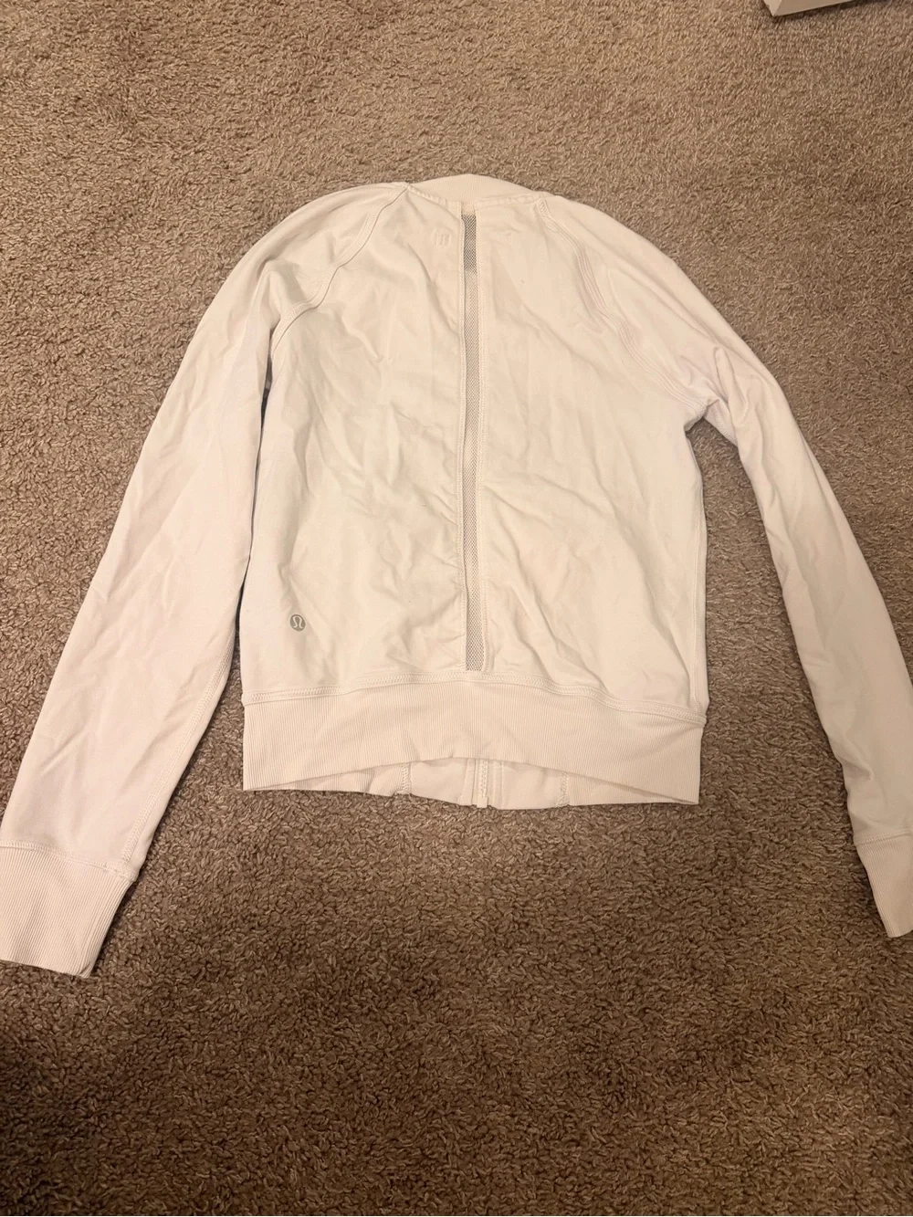lululemon athletica White Zip-Up Jacket with Breathable Mesh